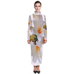 Lilies White Belladonna Turtleneck Maxi Dress by Simbadda