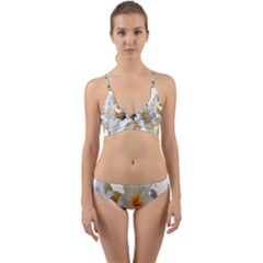 Lilies White Belladonna Wrap Around Bikini Set by Simbadda