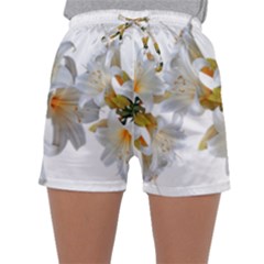 Lilies White Belladonna Sleepwear Shorts by Simbadda