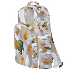 Lilies White Belladonna Double Compartment Backpack by Simbadda