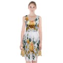 Flowers Roses White Yellow Racerback Midi Dress View1