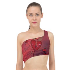 Wonderful Hearts And Rose Spliced Up Bikini Top  by FantasyWorld7