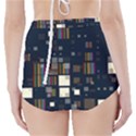 Blocks Pattern Rainbow, Backgrounds Textures High-Waisted Bikini Bottoms View2