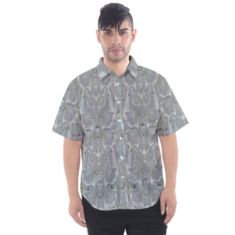 Silky Flowers From The Bohemian Paradise  In Time Men s Short Sleeve Shirt by pepitasart