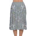 Silky Flowers From The Bohemian Paradise  In Time Velvet Flared Midi Skirt View2