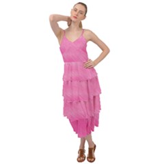 Hot Pink Breeze Layered Bottom Dress by retrotoomoderndesigns