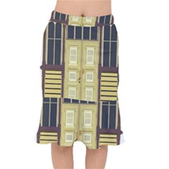 Graphic Door Entry Exterior House Short Mermaid Skirt by Simbadda