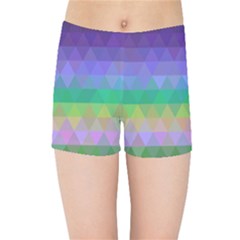 Abstract Texture Triangle Geometric Kids  Sports Shorts by Simbadda