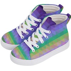 Abstract Texture Triangle Geometric Kids  Hi-top Skate Sneakers by Simbadda