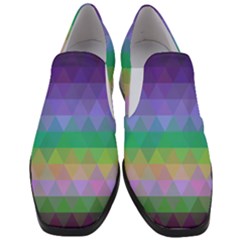 Abstract Texture Triangle Geometric Women Slip On Heel Loafers