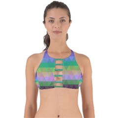 Abstract Texture Triangle Geometric Perfectly Cut Out Bikini Top by Simbadda