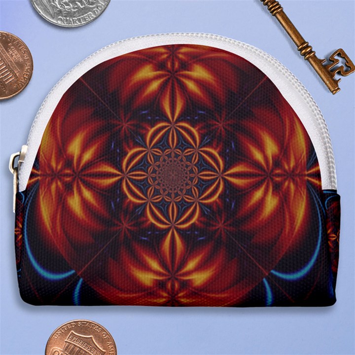 Abstract Art Artwork Fractal Design Horseshoe Style Canvas Pouch