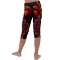 Abstract Art Artwork Fractal Design Kids  Lightweight Velour Capri Leggings  View4