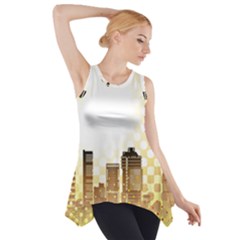 Life Urban City Scene Building Side Drop Tank Tunic by Simbadda