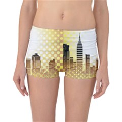 Life Urban City Scene Building Reversible Boyleg Bikini Bottoms by Simbadda