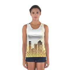 Life Urban City Scene Building Sport Tank Top  by Simbadda