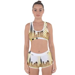 Life Urban City Scene Building Racerback Boyleg Bikini Set by Simbadda