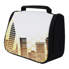 Life Urban City Scene Building Full Print Travel Pouch (small) by Simbadda