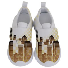 Life Urban City Scene Building Kids  Velcro No Lace Shoes by Simbadda