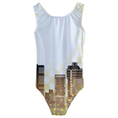 Life Urban City Scene Building Kids  Cut-out Back One Piece Swimsuit by Simbadda