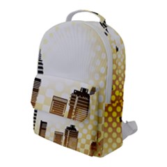 Life Urban City Scene Building Flap Pocket Backpack (large) by Simbadda