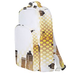 Life Urban City Scene Building Double Compartment Backpack by Simbadda