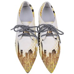 Life Urban City Scene Building Women s Pointed Oxford Shoes by Simbadda