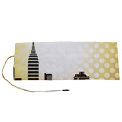 Life Urban City Scene Building Roll Up Canvas Pencil Holder (s) by Simbadda