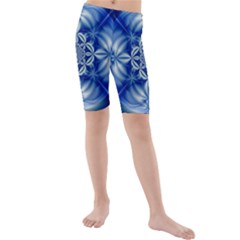 Abstract Art Artwork Fractal Design Kids  Mid Length Swim Shorts by Simbadda