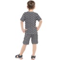 Fabric Black And White Material Kids  Tee and Shorts Set View2