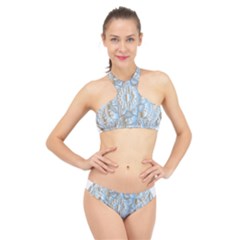 Mandala Floral Line Art Decorative High Neck Bikini Set