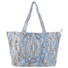 Mandala Floral Line Art Decorative Full Print Shoulder Bag by Simbadda