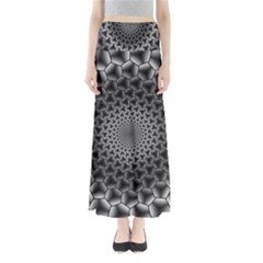 Pattern Abstract Graphic District Full Length Maxi Skirt by Simbadda