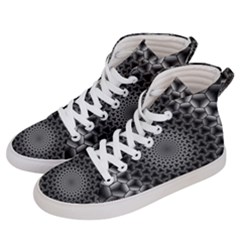 Pattern Abstract Graphic District Women s Hi-top Skate Sneakers by Simbadda