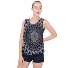 Pattern Abstract Graphic District Bubble Hem Chiffon Tank Top by Simbadda