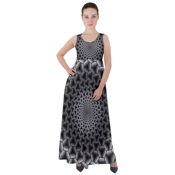 Pattern Abstract Graphic District Empire Waist Velour Maxi Dress