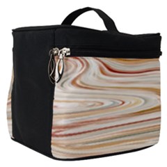 Brown And Yellow Abstract Painting Make Up Travel Bag (small)