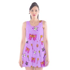 Moon Scoop Neck Skater Dress