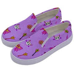 Moon Kids  Canvas Slip Ons by Mezalola