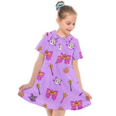 Moon Kids  Short Sleeve Shirt Dress