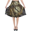 Wonderful Elegant Steampunk Heart, Beautiful Clockwork Flared Midi Skirt View1