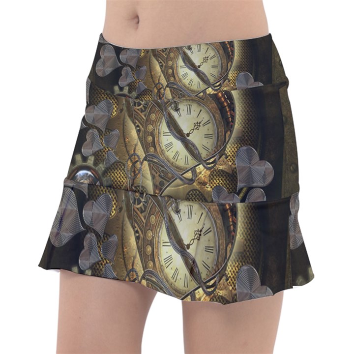 Wonderful Elegant Steampunk Heart, Beautiful Clockwork Tennis Skirt