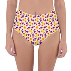 Polka Dot Party Reversible High-waist Bikini Bottoms by VeataAtticus