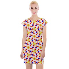 Polka Dot Party Cap Sleeve Bodycon Dress by VeataAtticus