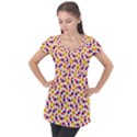 Polka Dot Party Puff Sleeve Tunic Top View1