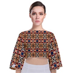 K 2 Tie Back Butterfly Sleeve Chiffon Top