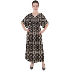 K 7 V-neck Boho Style Maxi Dress