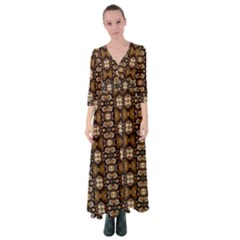 L 6 Button Up Maxi Dress