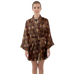 L 7 Long Sleeve Satin Kimono by ArtworkByPatrick