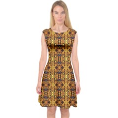 L 8 Capsleeve Midi Dress by ArtworkByPatrick